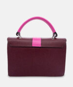 GA2806 Style Leather Handbag Bordo-Fucsia-Back