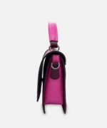 GA2806 Style Leather Handbag Bordo-Fucsia-Side