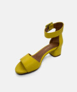 050 Style Leather Sandals Giallo - Side 3