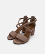 GA523 Style Leather Sandals Nude - Side