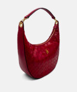 GA02 Style Leather Handbag Rosso - Side