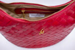 GA02 Style Leather Handbag Rosso - Inside