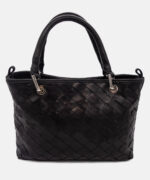 GA04 Style Leather Handbag Nero - Back