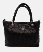 GA04 Style Leather Handbag Nero - Front