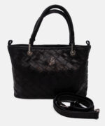 GA04 Style Leather Handbag Nero - Front 2