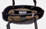 GA04 Style Leather Handbag Nero - Inside